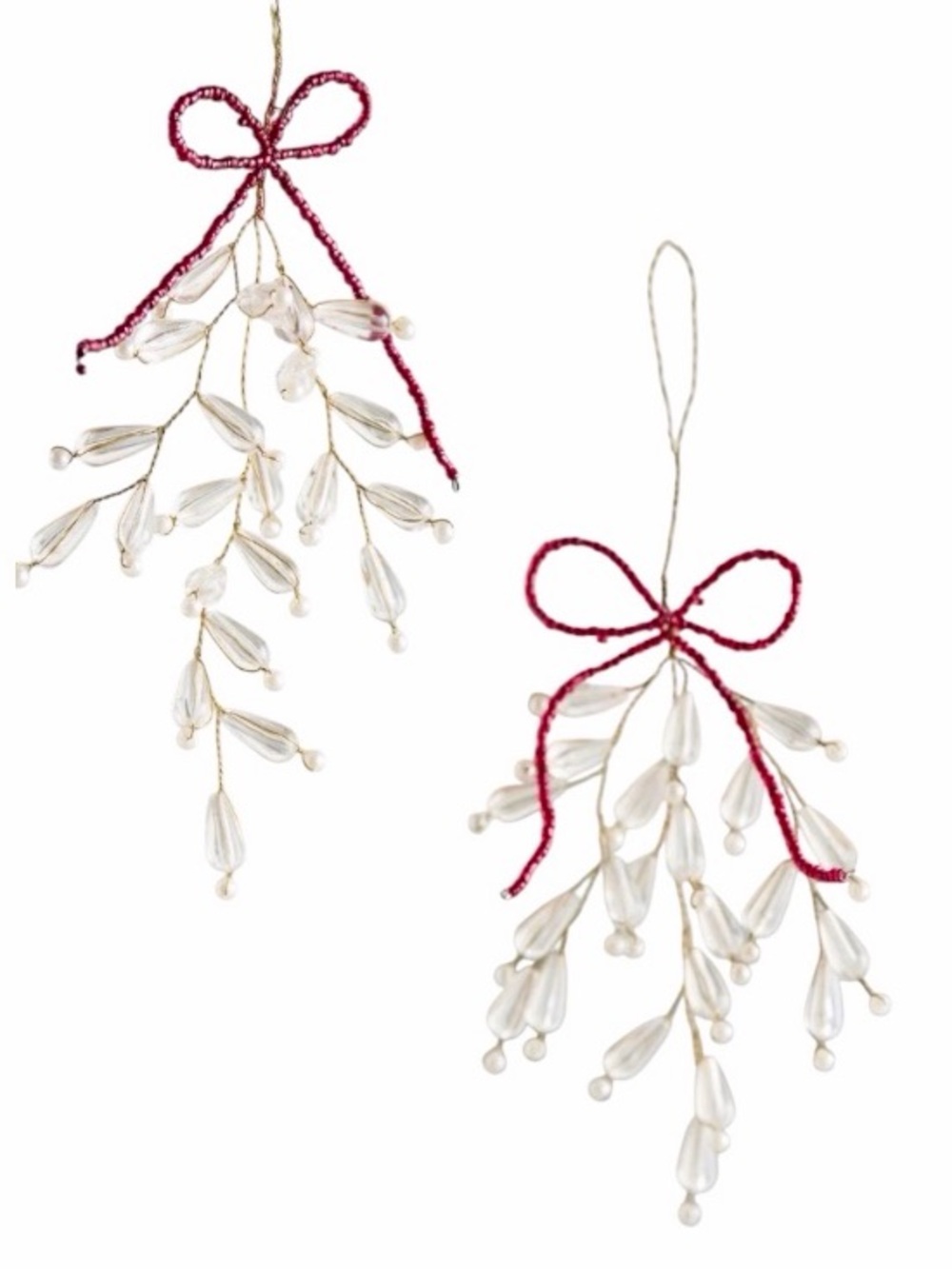 NWT Anthropologie Terrain Pearly Bow Charms, Set of 2
